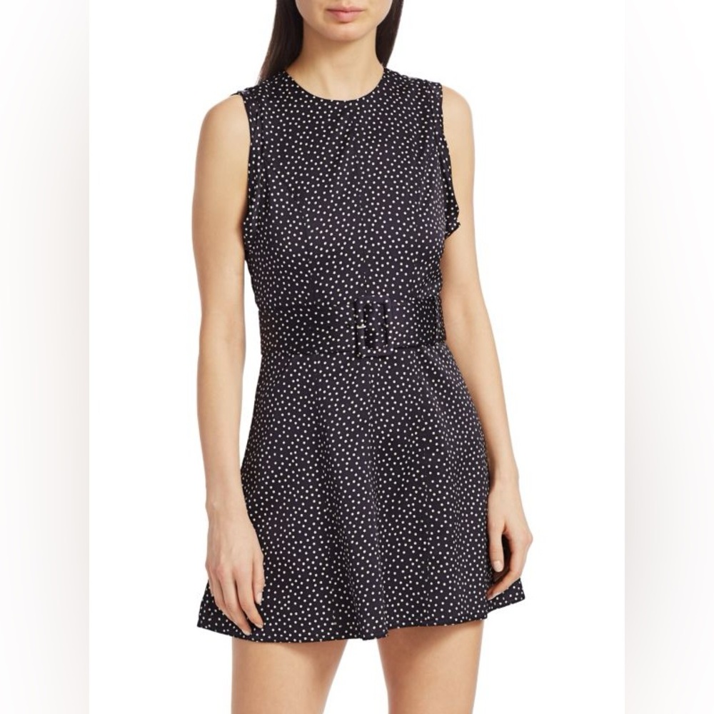 Alexis Dutsa Polka Dot Belted Mini Dress